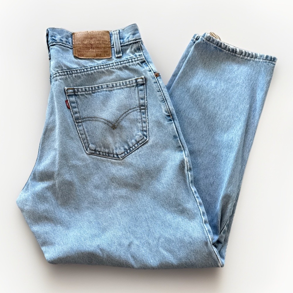 Vintage Levis 560 Jeans Mens 33 x 30 Loose Fit Tapered Leg Denim 90s Baggy